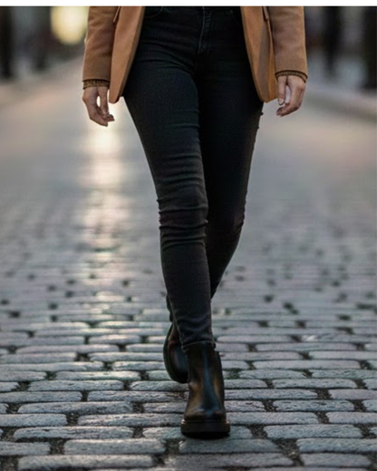 Bota de Cuero Genuino Durabilidad y Estilo Urbano Versátil Para Mujer