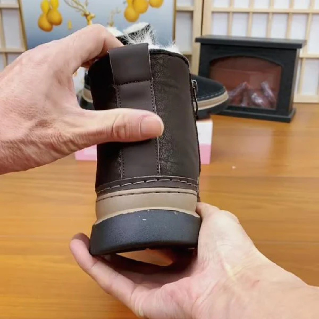 Botas de Nieve Cálidas para Hombre en Tejido Polar