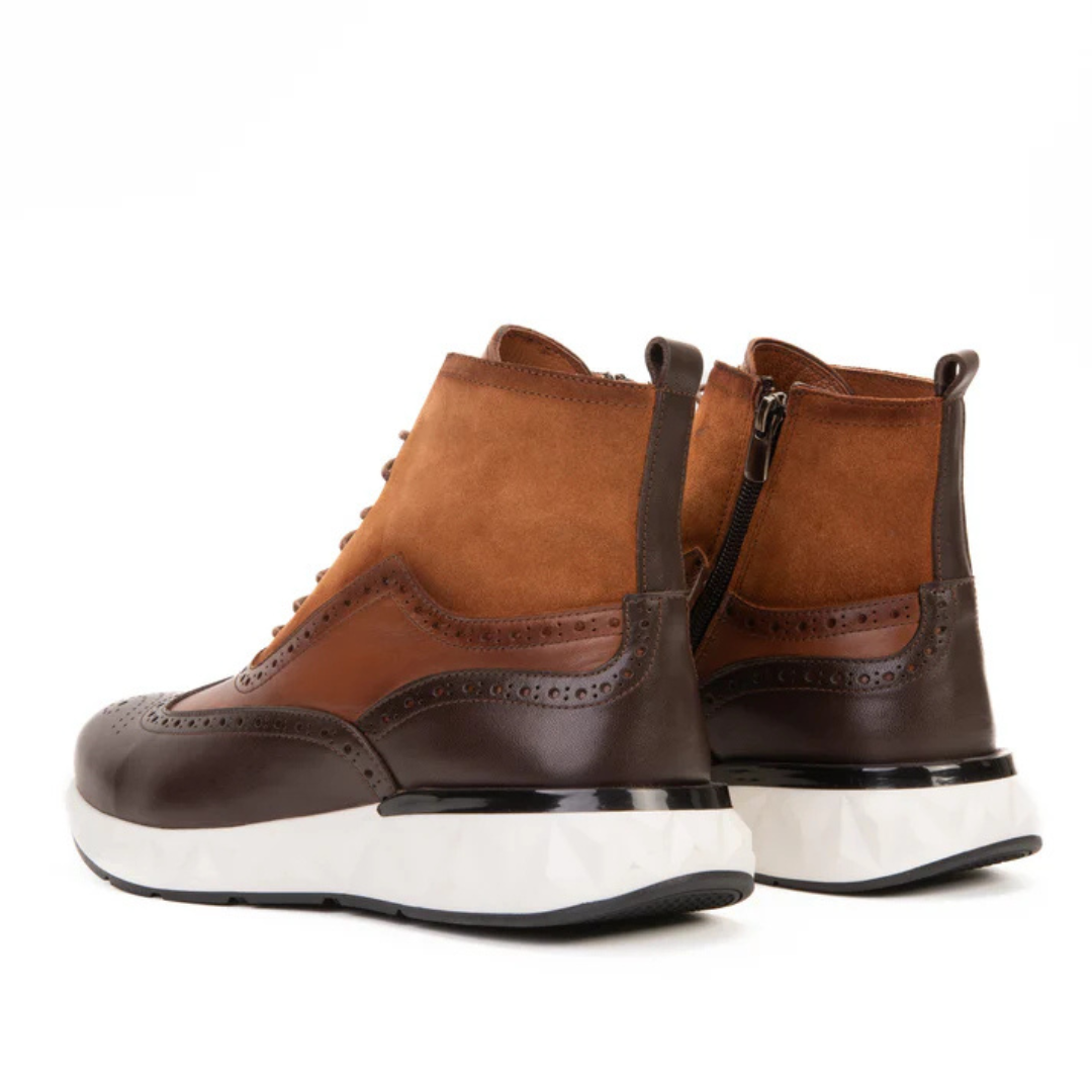Bota casual de estilo brogue con diseño híbrido para hombre