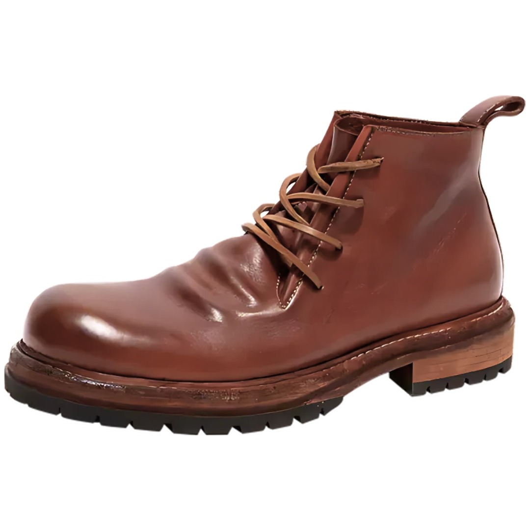 Zapatos de cuero con suelas ergonómicas y resistentes para hombre