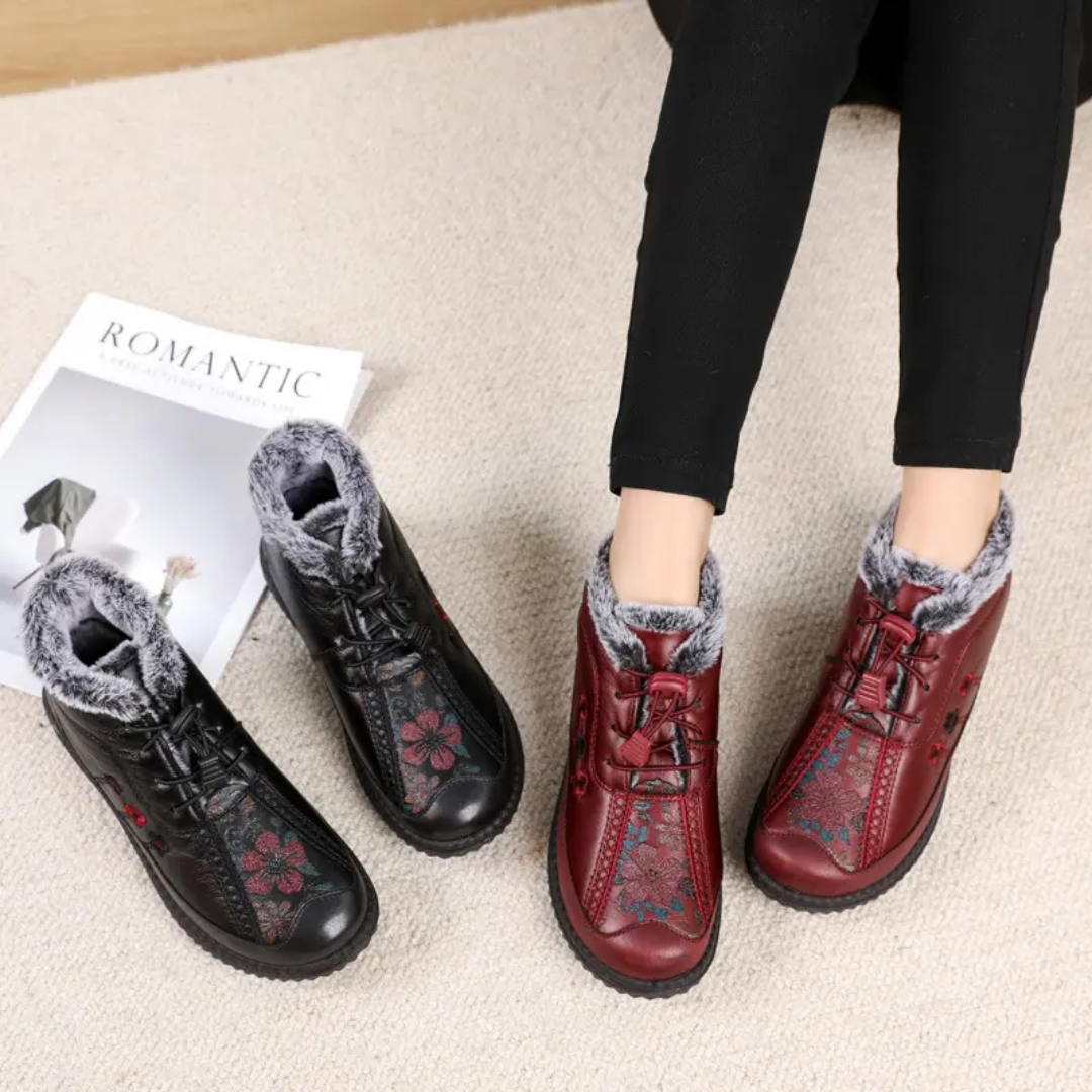 Zapatos de Cuero con Forro Térmico para Mujer