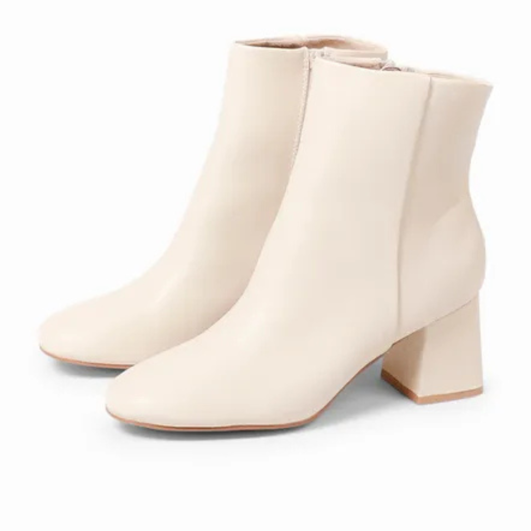 Botines para mujer con acabado elegante y tacón alto