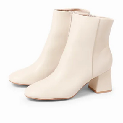 Botines para mujer con acabado elegante y tacón alto