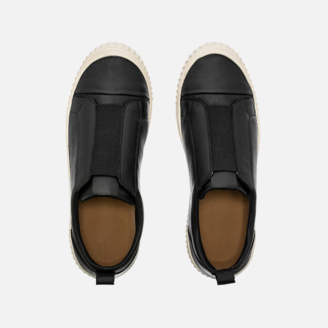 Zapatillas Sin Cordones de Cuero para Mujer