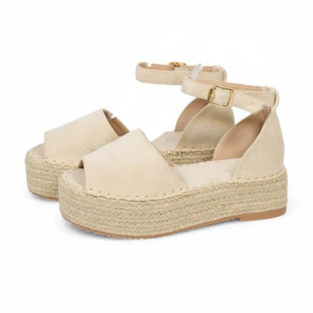 Sandalias Estilo Alpargatas y plataforma de yute