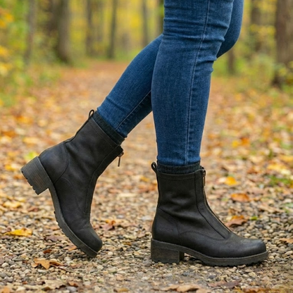 Botines de Tacón con Cremallera Frontal para Mujer®