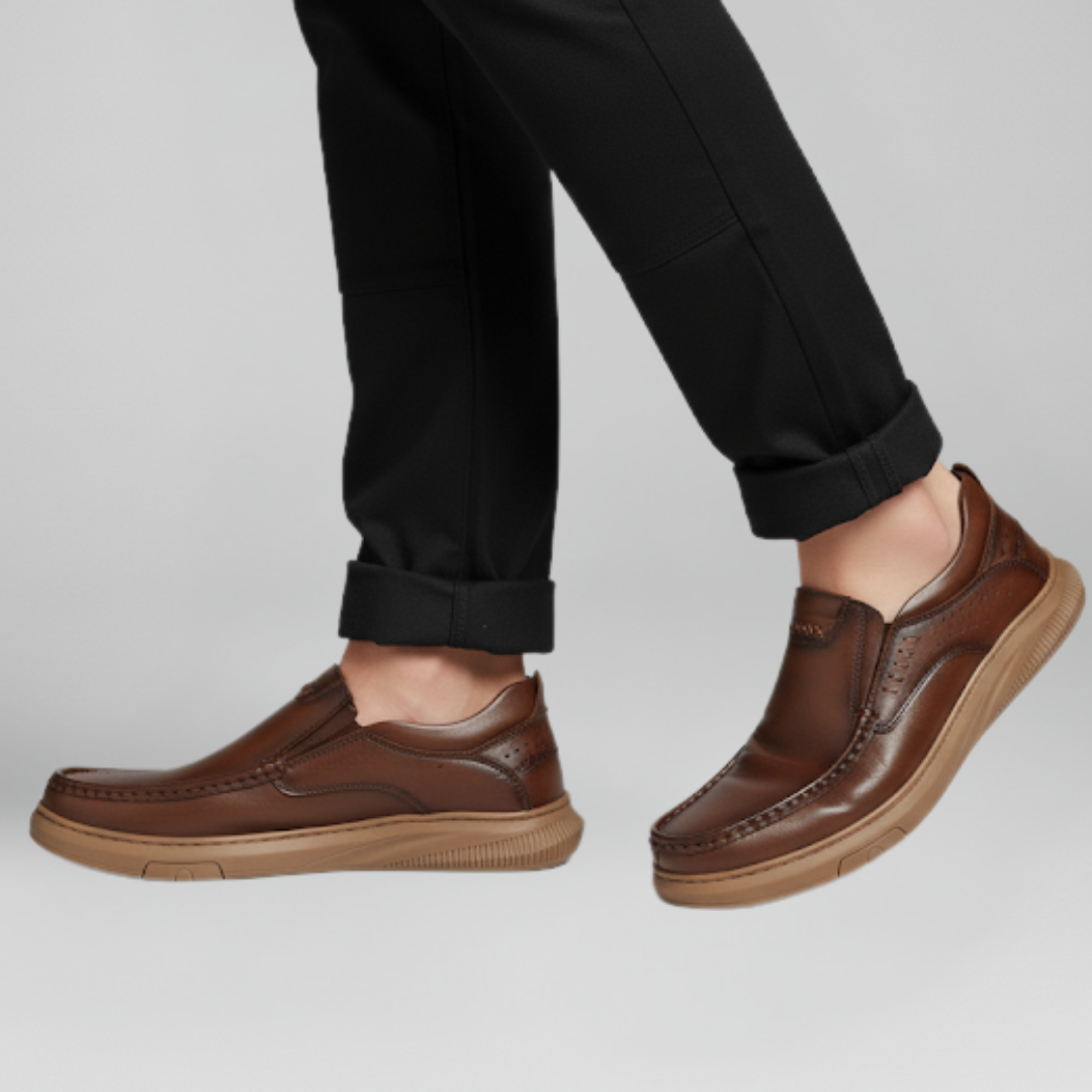 Zapato formal de cuero con suela dura para hombre