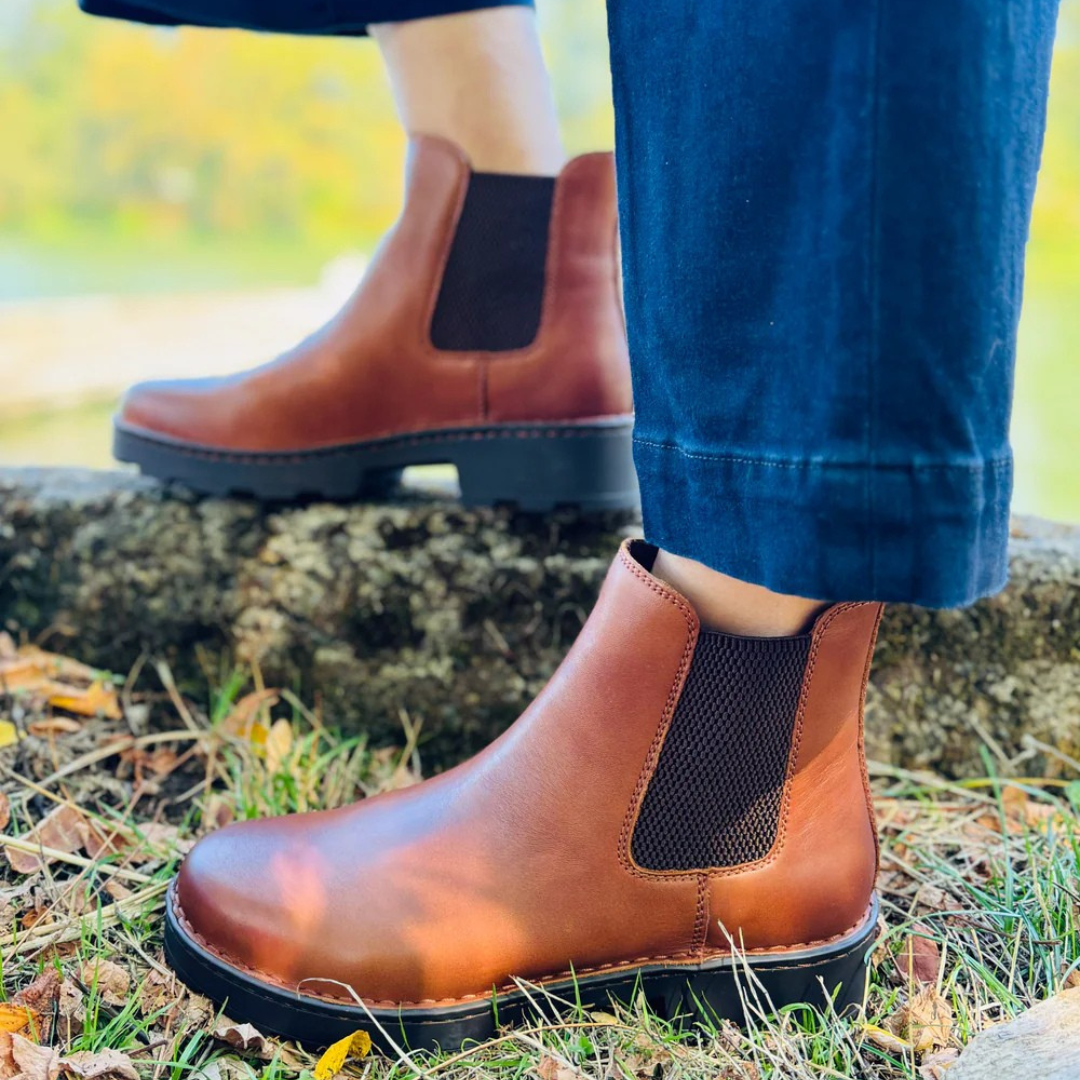 Botas de Cuero con Suelas Resistentes para Mujer