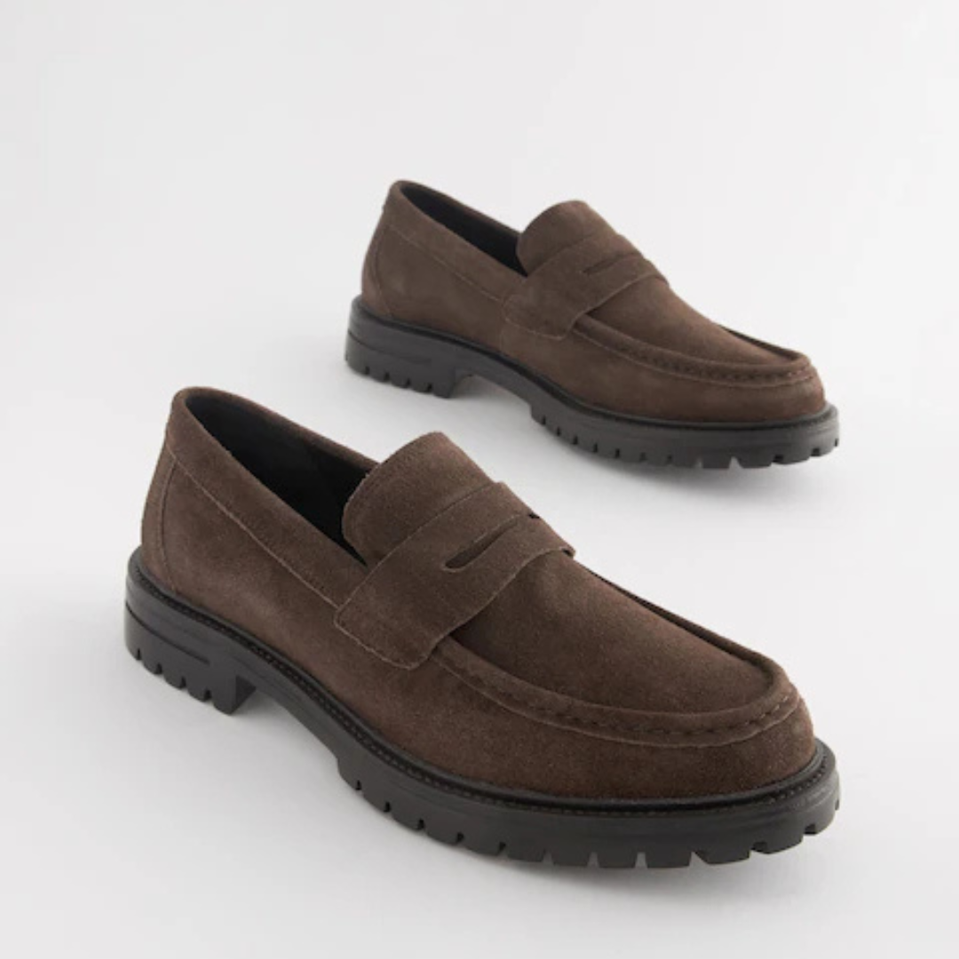 Elegante mocasines de ante para hombre