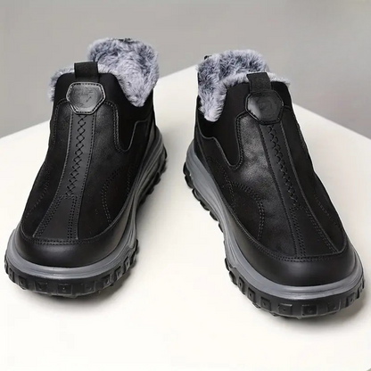 Botas de cuero con forro de lana para hombre