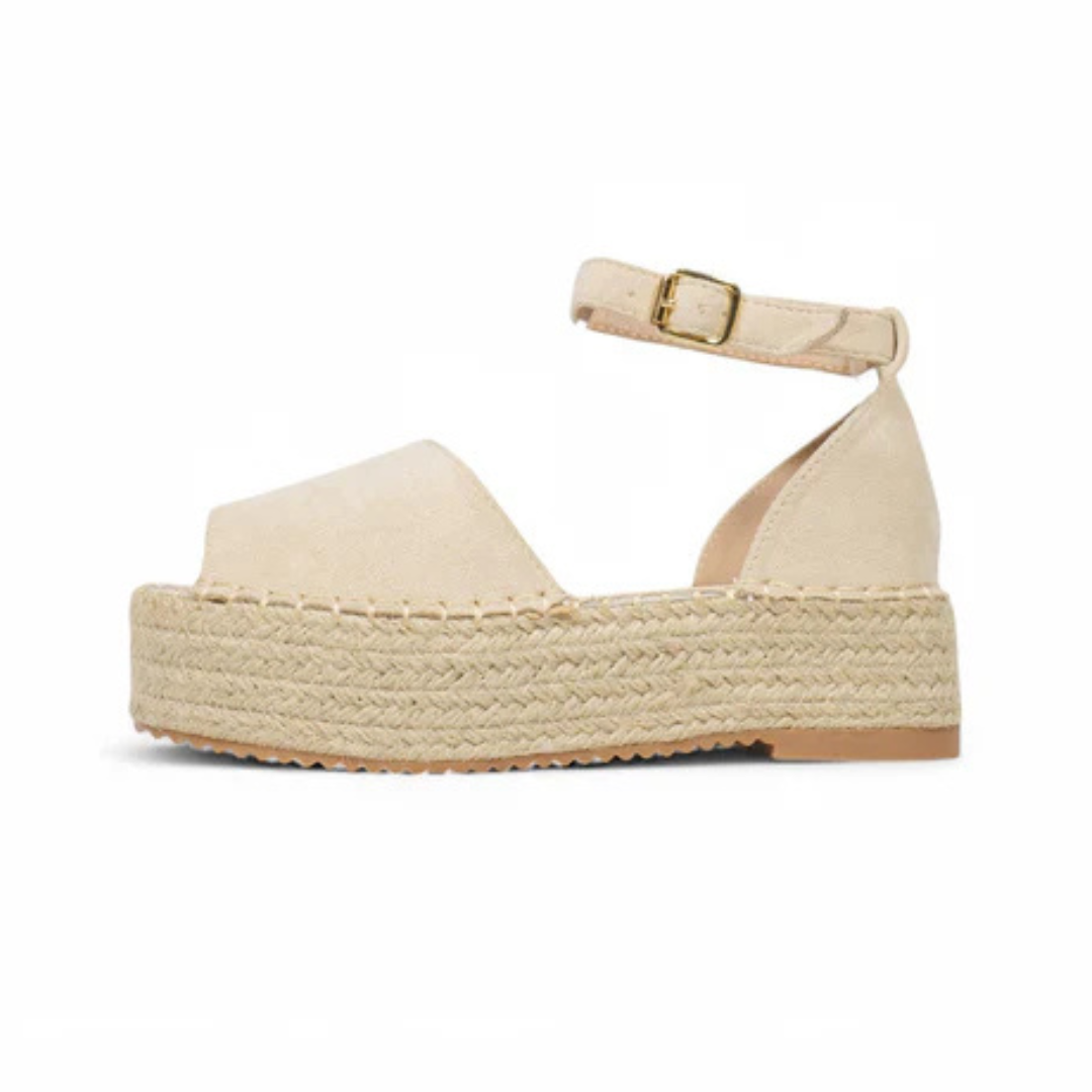 Sandalias Estilo Alpargatas y plataforma de yute
