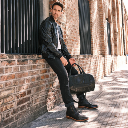 Botas casuales vintage con cierre ajustable para hombre