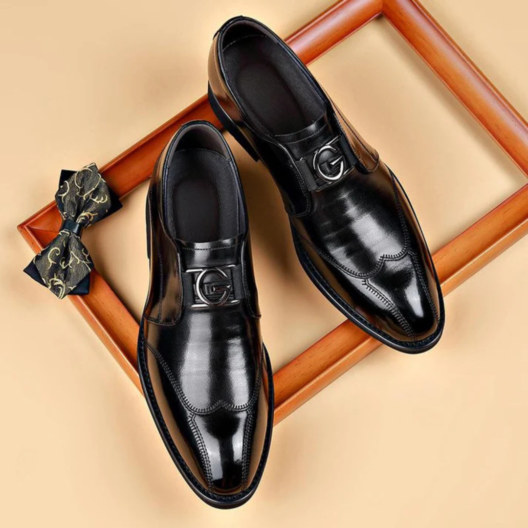 Zapatos formales de cuero genuino de alta calidad para hombre