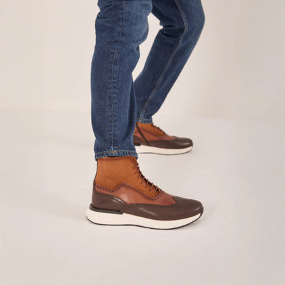Bota casual de estilo brogue con diseño híbrido para hombre