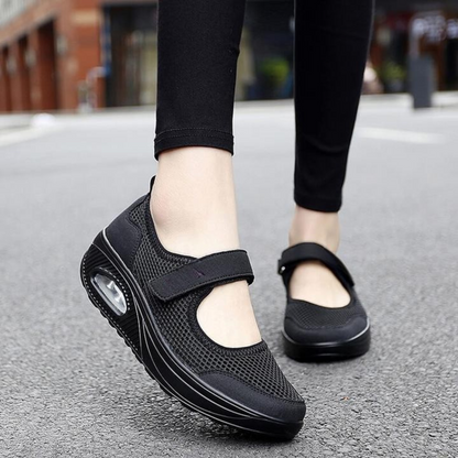 Zapatos cómodos para mujer, antideslizantes y con cierre de velcro