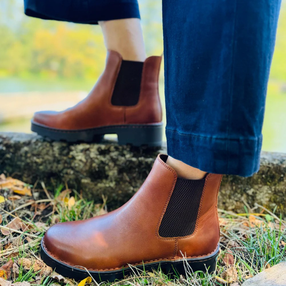 Botas de Cuero con Suelas Resistentes para Mujer