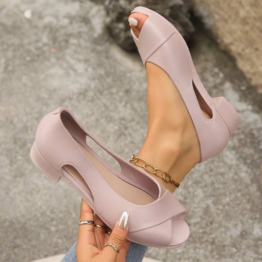 Sandalias de tacón bajo con suela ortopédica para mujer