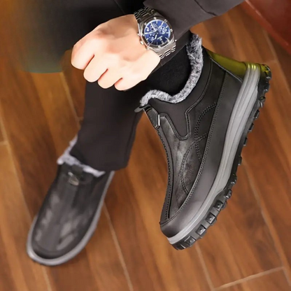 Botas de cuero con forro de lana para hombre