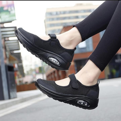 Zapatos cómodos para mujer, antideslizantes y con cierre de velcro