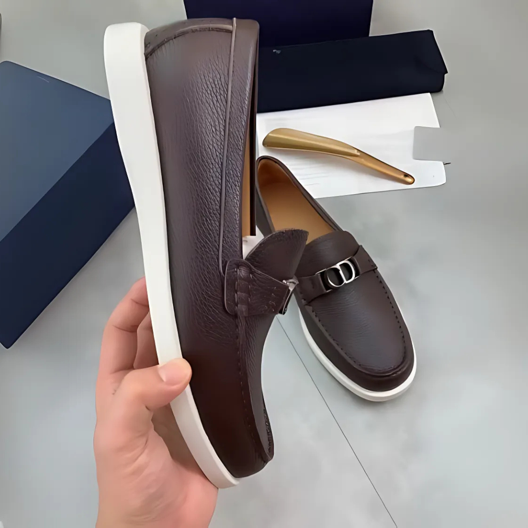 Mocasines de Cuero con Suela Ergonómica para Hombre®